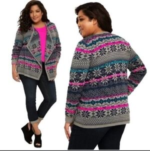 🍂🍁Torrid Aztec open front cardigan size 2x